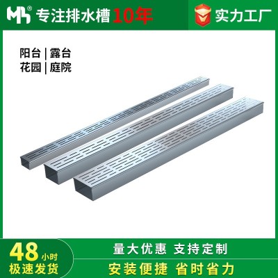 阳台排水槽露台成品排水沟u形槽园林景观厨房不锈钢地沟迷你盖板图3