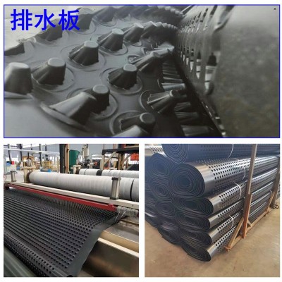 小区车库地下室顶板 隔水滤水阻根疏水板hdpe黑色卷材 塑料排水板图4