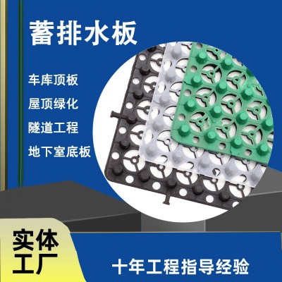 蓄排水板hdpe疏水滤水隔水镂空墨绿黑色透明凹凸塑料顶 板车库材料图2