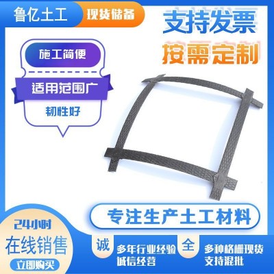 地基围栏钢塑土工格栅挡土墙现货 双向30KN焊接钢塑复合土工格栅图2