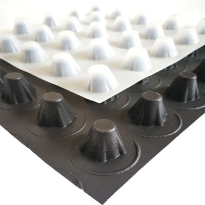 供应凹凸型塑料排水板 H20地下室车库疏水板屋顶绿化HDPE蓄排水板图5