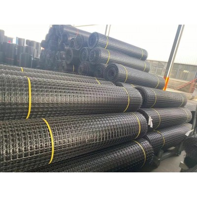 广东塑料PP双向拉伸格栅 土工格栅挡土墙斜坡护坡防滑用黑色网格  1平方米图2