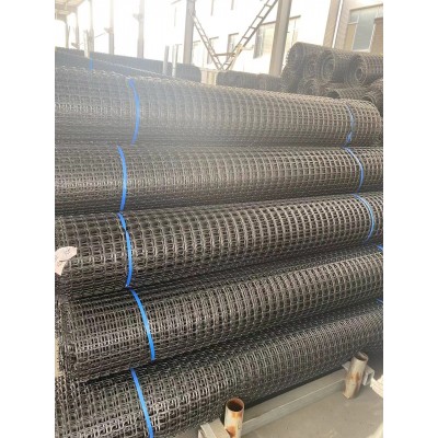 广东塑料PP双向拉伸格栅 土工格栅挡土墙斜坡护坡防滑用黑色网格  1平方米图5