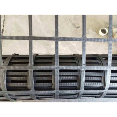 带钢丝的双向钢塑土工格栅 黑色塑料格栅广东公路软土地基加固  1平方米图5