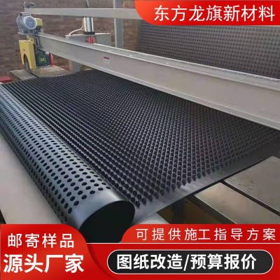 HDPE地下室排水蓄水板 屋顶绿化凹凸型黑色塑料排水板 厂家定制  100平方米图3