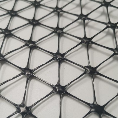 镐语 多向拉伸土工格栅 路基增强道工程机场跑道工程三向土工格栅  150平方米图3